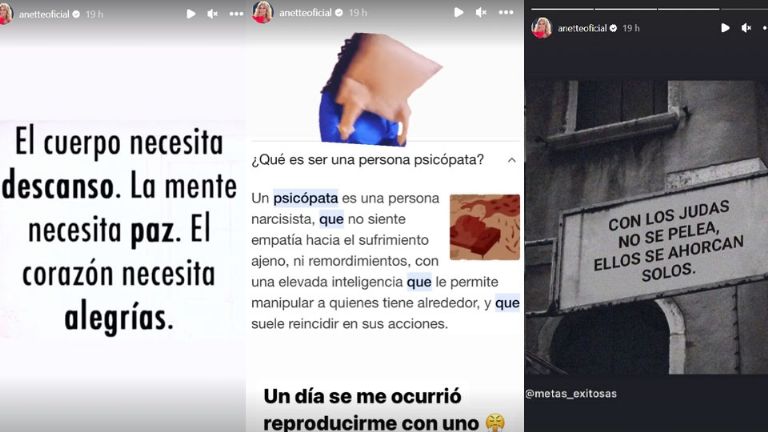 Anette lanza fuertes mensajes