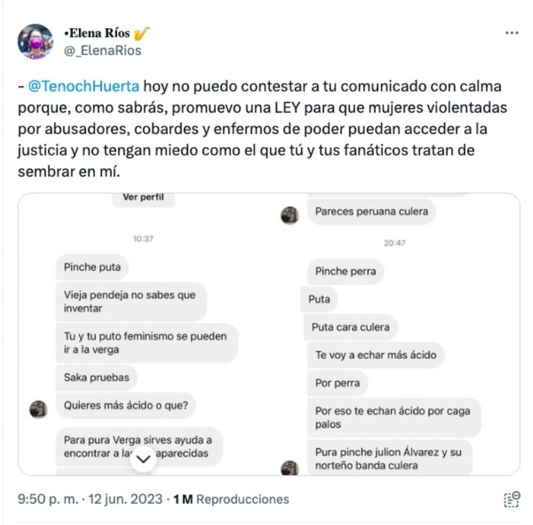 Amenazas María Elena Ríos 