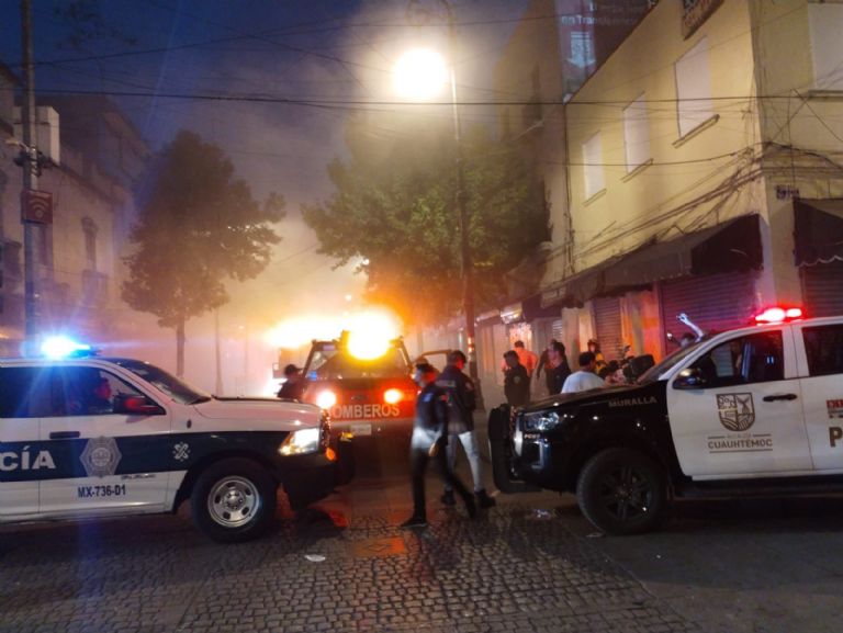 Incendio en el Centro Histórico