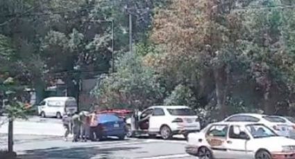 VIDEO: Cámaras de seguridad captan presunto secuestro en la carretera México-Cuernavaca, en CDMX