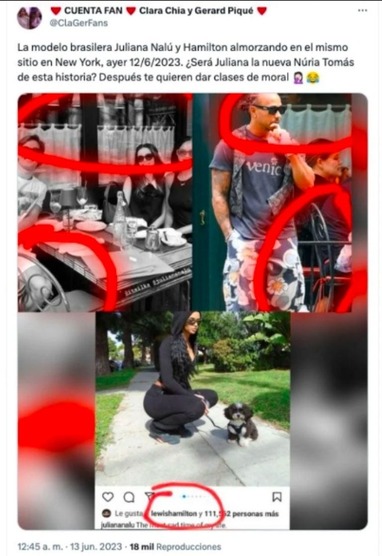 Hamilton con Juliana Nalú