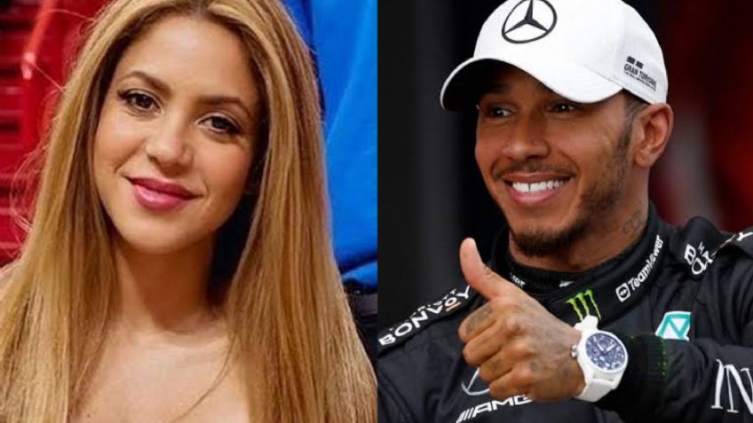 Pese a que hay una 'tercera en discordia', Shakira y Lewis Hamilton sí se besan en público