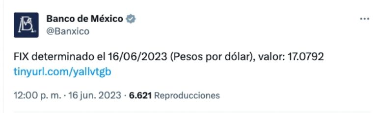 Precio del dólar 