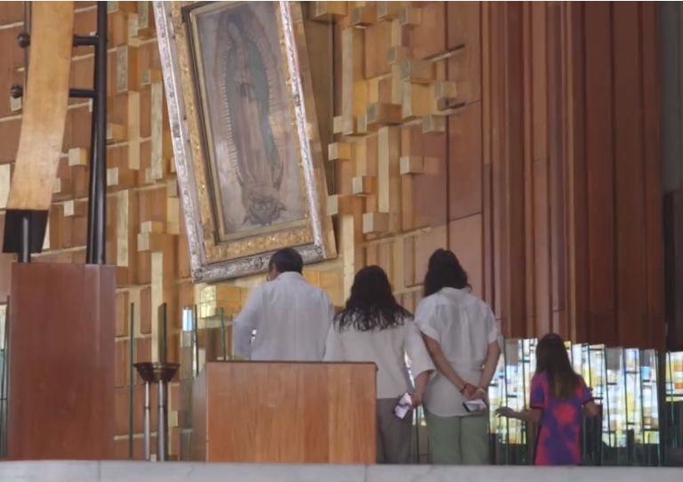Ricardo Monreal en la Basílica de Guadalupe
