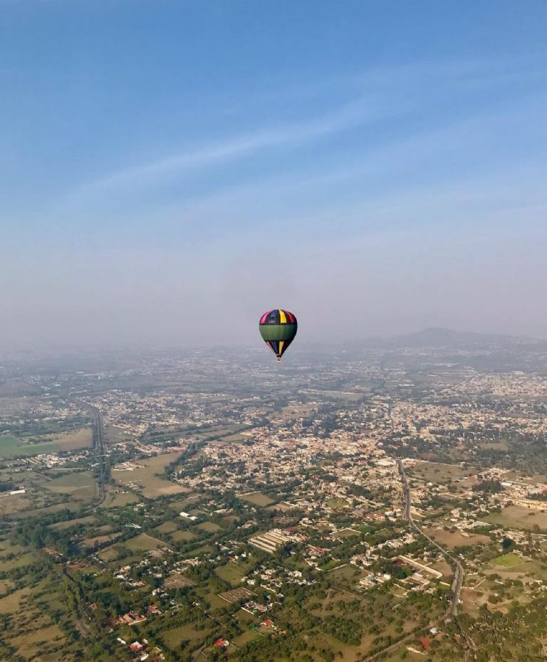 Globo aerostático en Teotihuacán