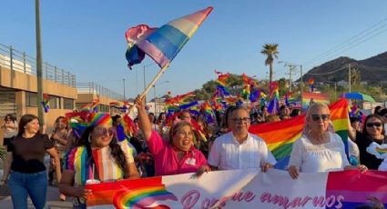 Realizan marcha del orgullo LGBT+ en calles Guaymas; celebran avances de la comunidad