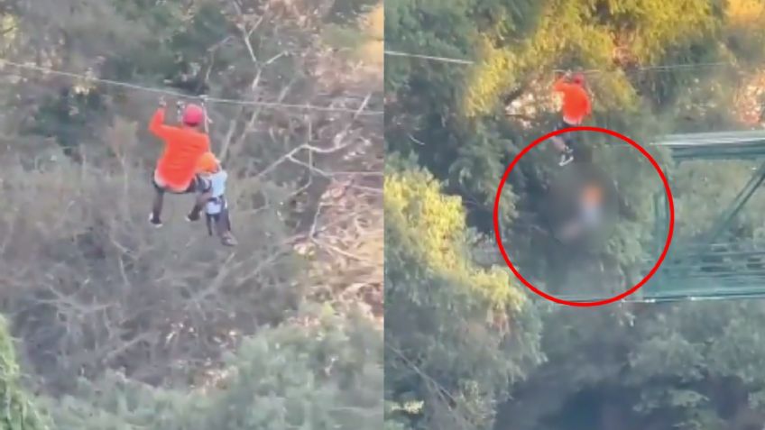 FUERTE VIDEO: Niño cae 12 metros tras hacer uso de una tirolesa; esto fue lo que le pasó después