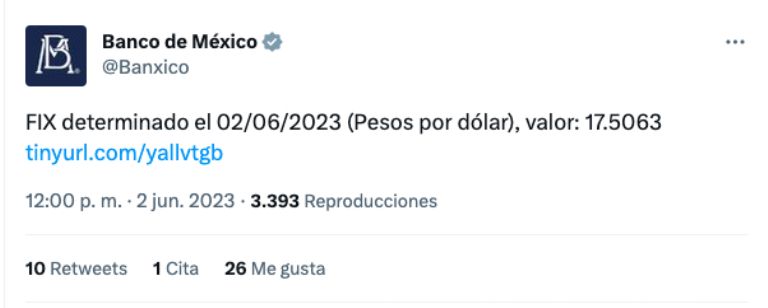 Precio del dólar 