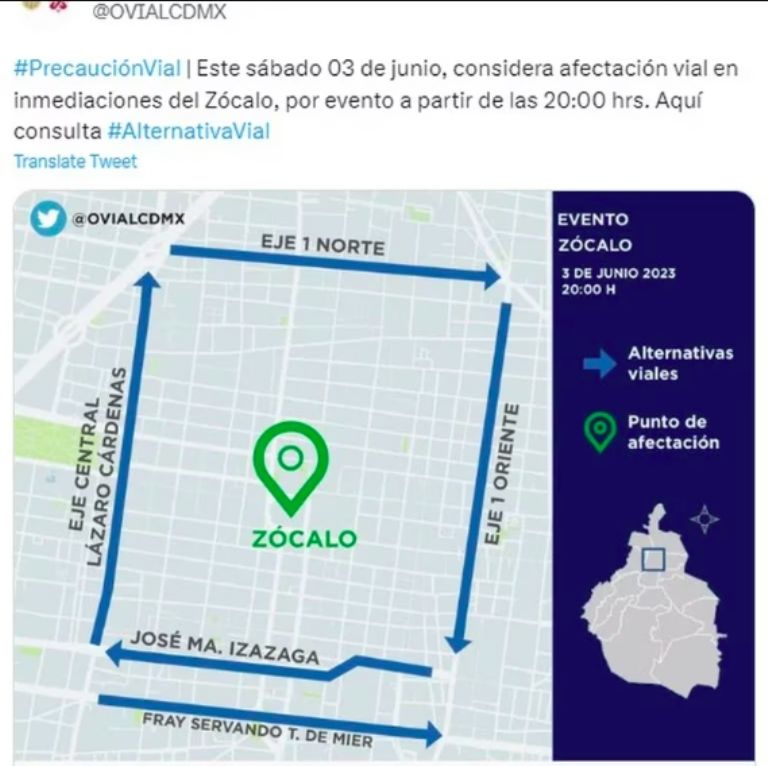 Calles cerradas cdmx 