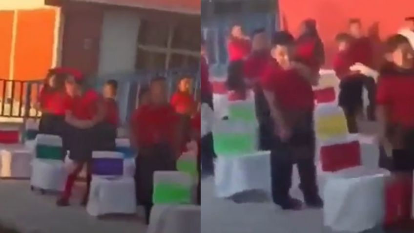 VIDEO: Maestra de kínder se vuelve viral tras reproducir íntimo audio; estaban en plena graduación