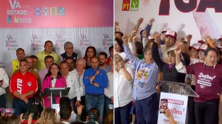 Inicia conteo del PREP en Edomex: Delfina Gómez y Alejandra del Moral celebran futura victoria