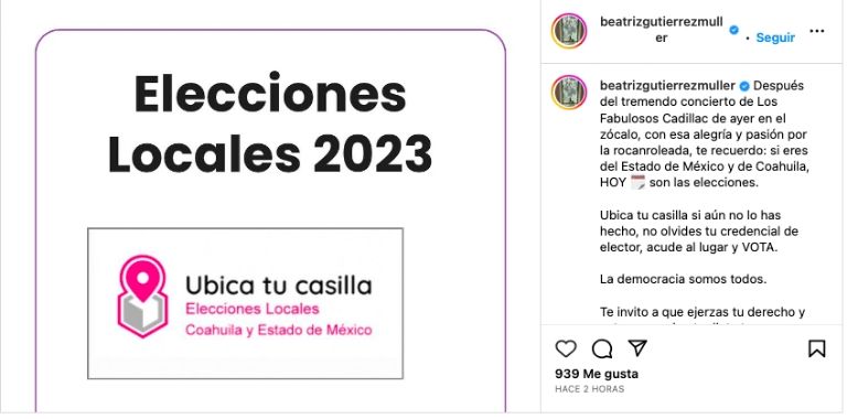 Mensaje Beatriz Gutiérrez 