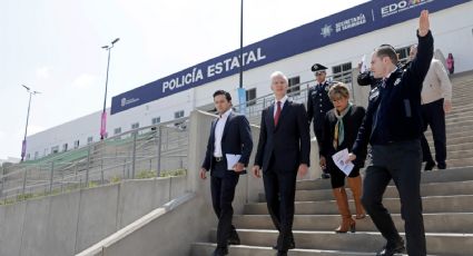 Alfredo del Mazo, el nuevo rechazado del PRI, inaugura nuevo cuartel de la policía estatal en La Paz