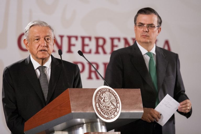 AMLO habló sobre la renuncia de Marcelo Ebrard a la SRE. Foto: Internet