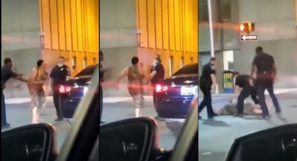 VIDEO: Mujer pelea contra un grupo de policías en EU; se viraliza VIDEO de ella en el piso
