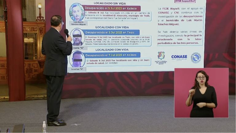 SSPC informa sobre asesinato de periodista en Nayarit. Foto: Gobierno de México