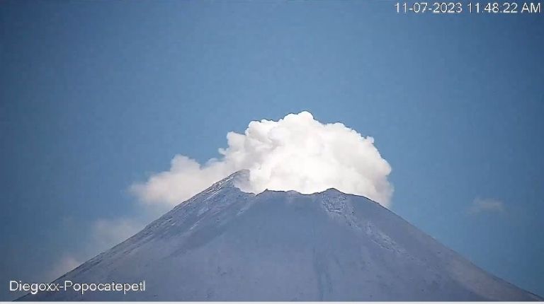 Actividad del volcán Popocatépetl
