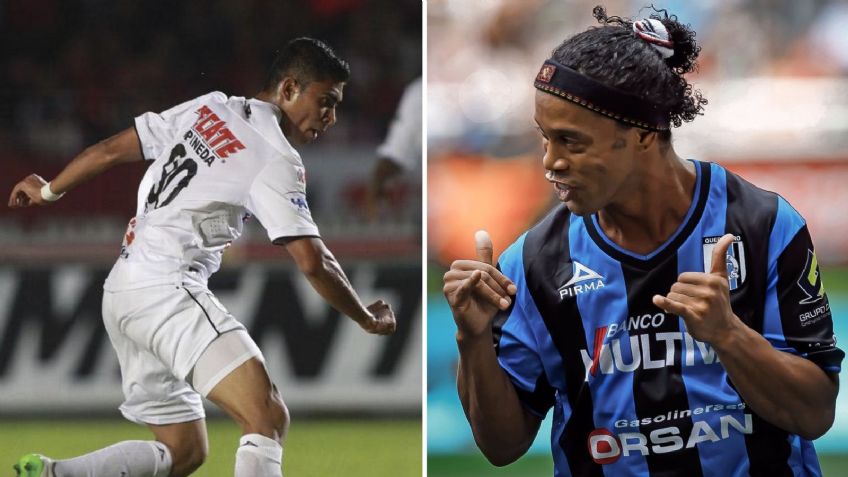 El día en que Ronaldinho pidió jugar junto con Orbelín Pineda en el Querétaro: 'El niño juega'