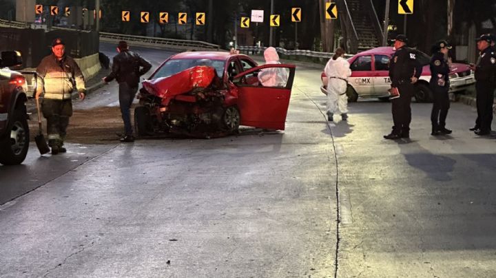 Imágenes fuertes: Fatídico accidente vehicular en Río Churubusco, CDMX, deja una víctima mortal