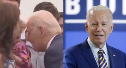 VIDEO: Tunden a Joe Biden por acosar a una mejor de edad; mordisquea su espalda pese a incomodidad