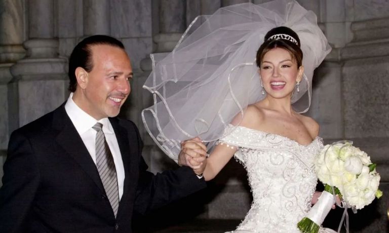 Thalía y Tommy Mottola