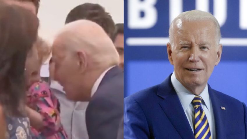 VIDEO: Tunden a Joe Biden por acosar a una mejor de edad; mordisquea su espalda pese a incomodidad