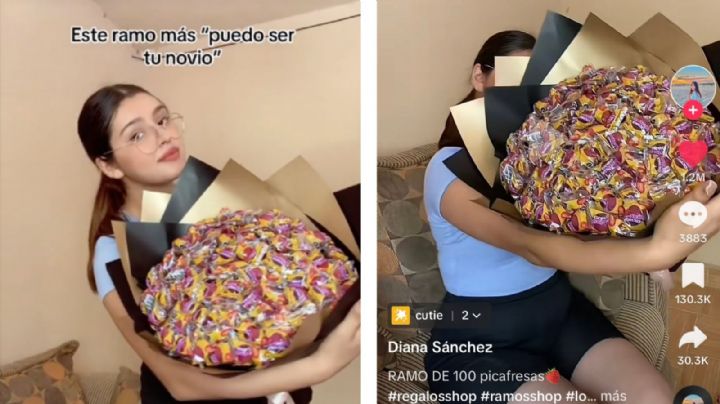 VIDEO: Joven se hace viral en TikTok por inventar el 'Ramo Buchón' de picafresas; usuarios la aman