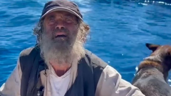 ¡Milagro! Mexicanos rescatan a un hombre y su 'perrita'; llevaban 3 meses perdidos en el mar