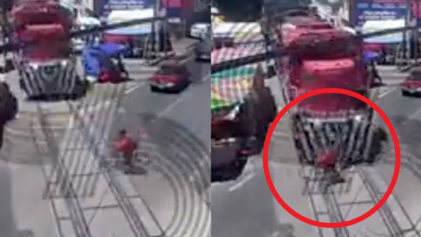 FUERTE VIDEO: Ciclista no escucha el paso del tren y es arrollado por varios metros; esto le pasó