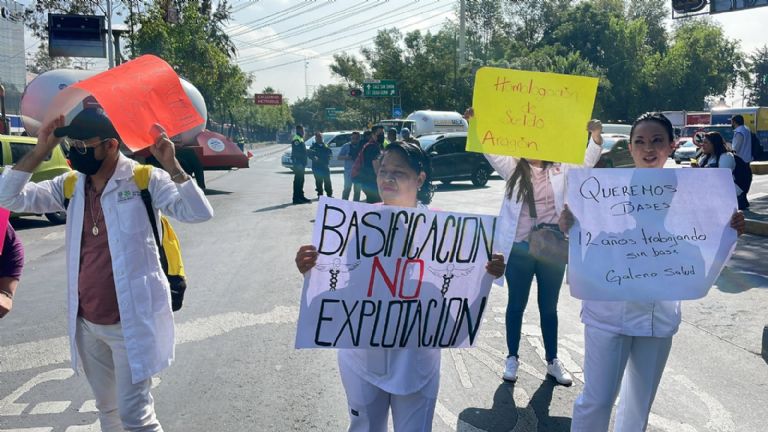 Manifestación de médicos en CDMX