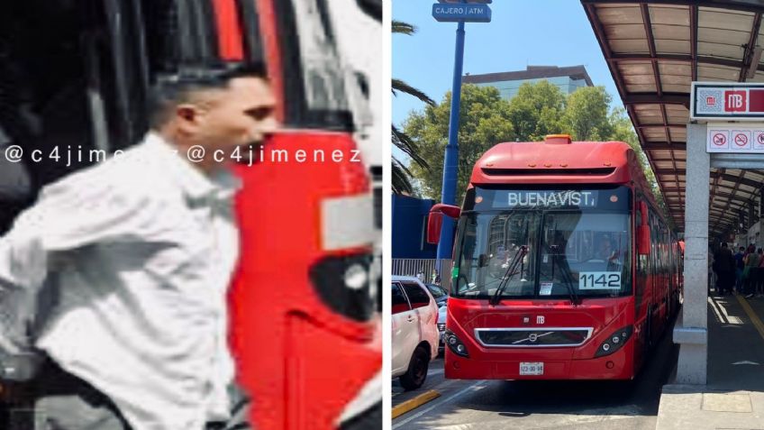 Conductor de Metrobús de la CDMX amenaza con arma de fuego a un automovilista; policías lo detienen