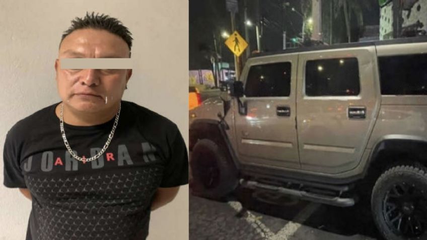 Con armas largas, drogas y en una Hummer de lujo, cae traficante de personas en Iztapalapa, CDMX