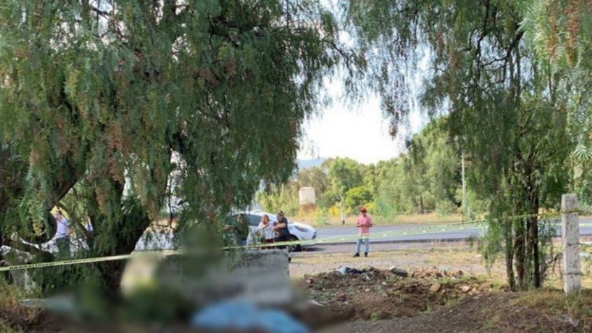Tragedia en Teotihuacán: Pareja muere en un fatídico accidente; su auto quedó colgado de un árbol