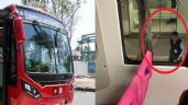 VIDEO: Pese a estar en servicio, chofer del Metrobús se detiene en el banco; fue a sacar dinero