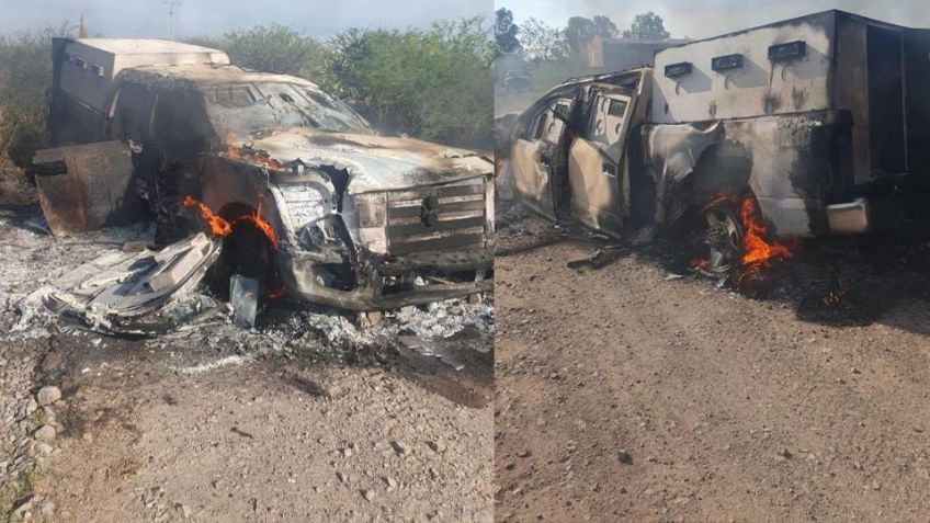 FUERTES VIDEOS: Captan brutal ataque del CJNG a policías de Zacatecas con vehículos 'monstruos'