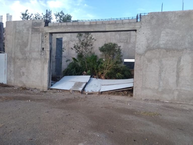 Tormenta de arena en Guaymas deja severos daños. Foto: Cortesía