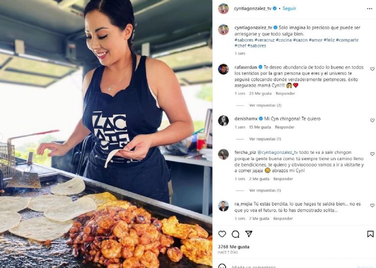 Cynthia emprendió un negocio de tacos