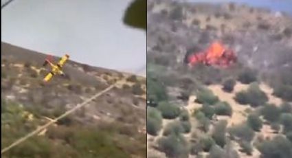 VIDEO: Avión bombero se estrella al intentar combatir un incendio; los tripulantes pierden la vida