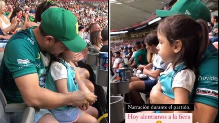 VIDEO: Padre aficionado al club León conmueve al narrar a su hija invidente el partido de Leagues Cup