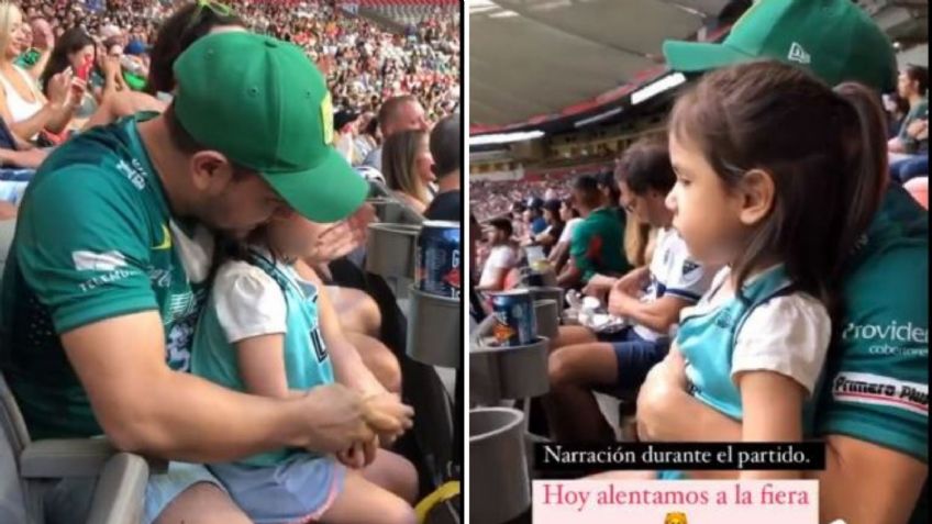 VIDEO: Padre aficionado al club León conmueve al narrar a su hija invidente el partido de Leagues Cup