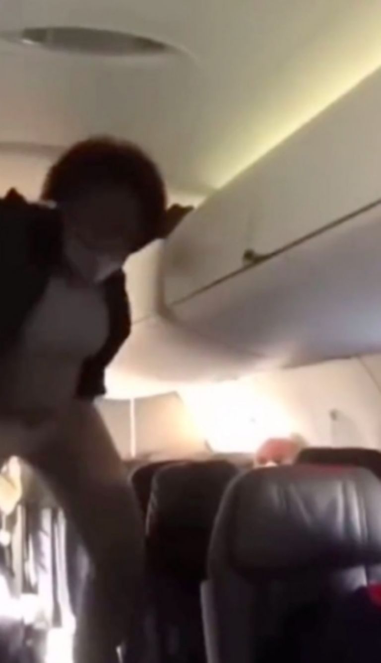 Pasajera de un avión 