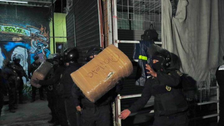 Golpe al narco: En pleno Tepito, autoridades de la CDMX incautan más de 800 kilos de mariguana
