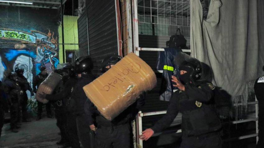 Golpe al narco: En pleno Tepito, autoridades de la CDMX incautan más de 800 kilos de mariguana