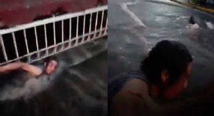 VIDEO: Joven sin hogar casi muere ahogado; reportero en Atlixco lo salva tras notar su presencia