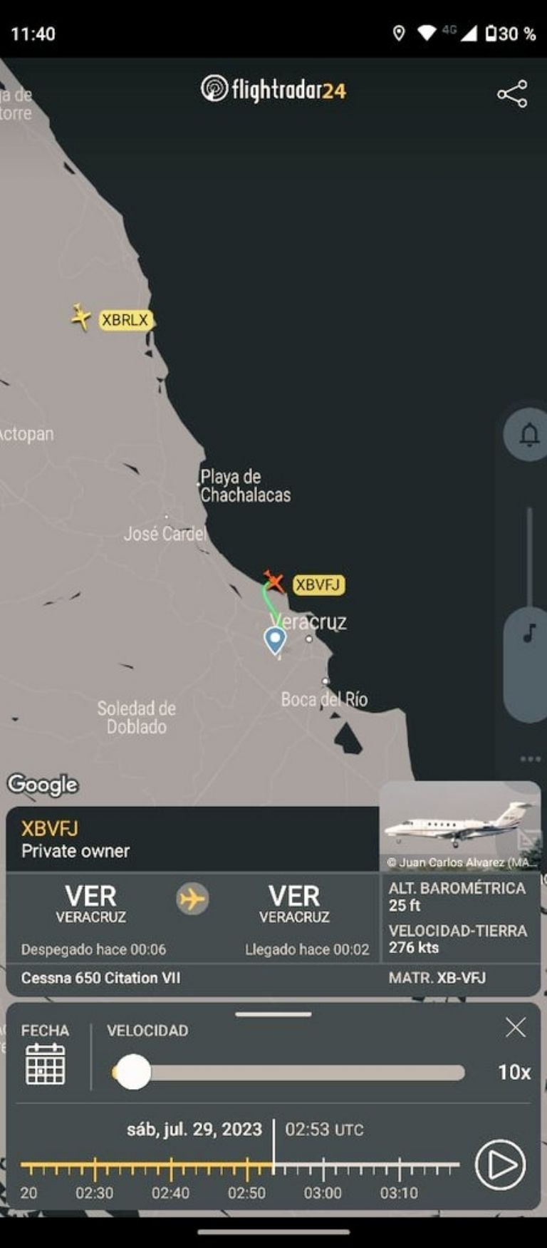 Desplome de avioneta en Veracruz