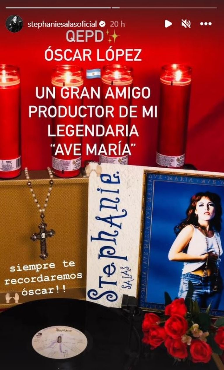Stephanie lamentó la muerte del productor