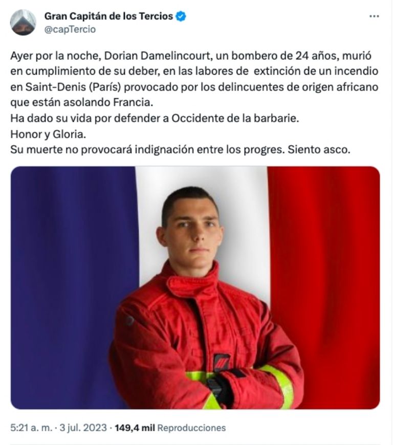 Bombero muerto 