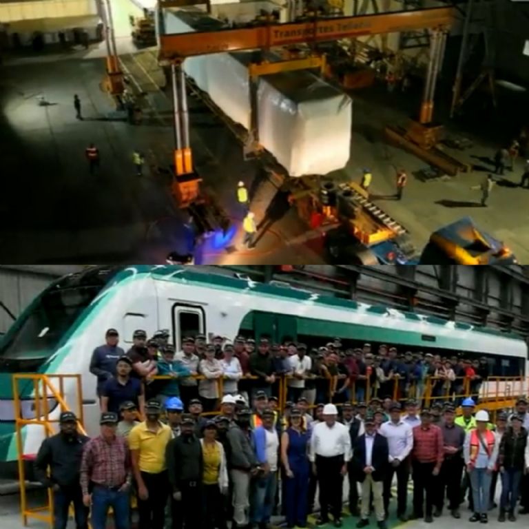 Tren del Tren Maya llega esta semana a Cancún. Foto: Facebook