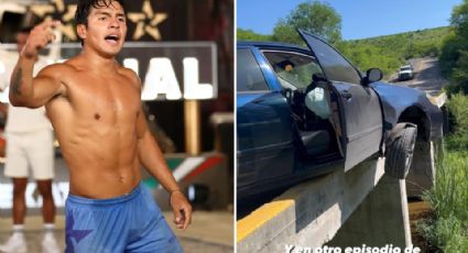 ¡Casi no la cuenta! Koke Guerrero de 'Extlón México' sufre aparatoso accidente automovilístico