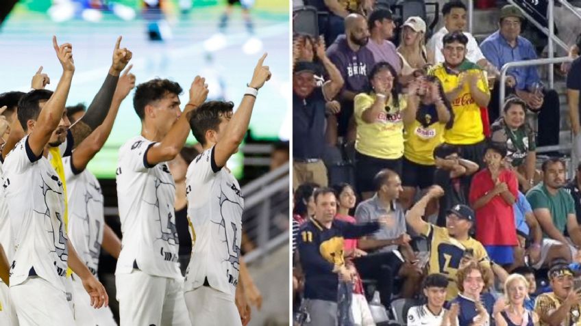VIDEO: Aficionados del América celebran gol de los Pumas en la Leagues Cup y se vuelven virales